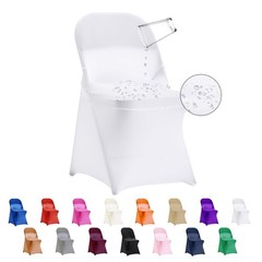 36 PCS Waterproof Stretch Spandex Folding Chair Covers, Dining Room Chair Sli…