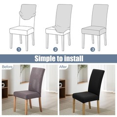 Chair Covers,Dining Room Chair Covers Set of 6,Stretch Kitchen Chair Cover,Wa…