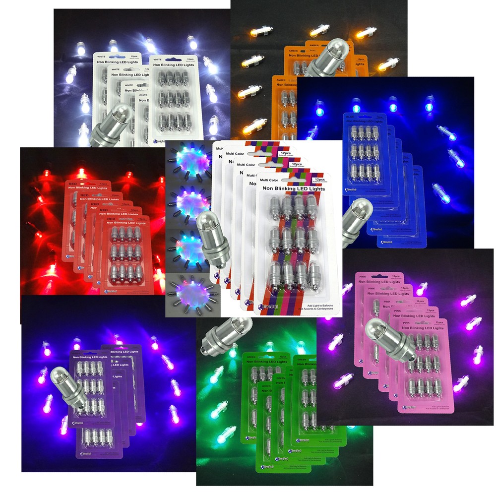 60 SUBMERSIBLE LED Waterproof Balloon Floral Mini Light Wedding Party 8 Colors