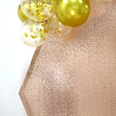 8 feet Sparkle Sequin Hexagon Backdrop STAND COVER Party Events Home Decorations