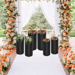 Metal Pedestal Stands Black Cake Stands For Desserts 6PCs Durable Anti-Scratch