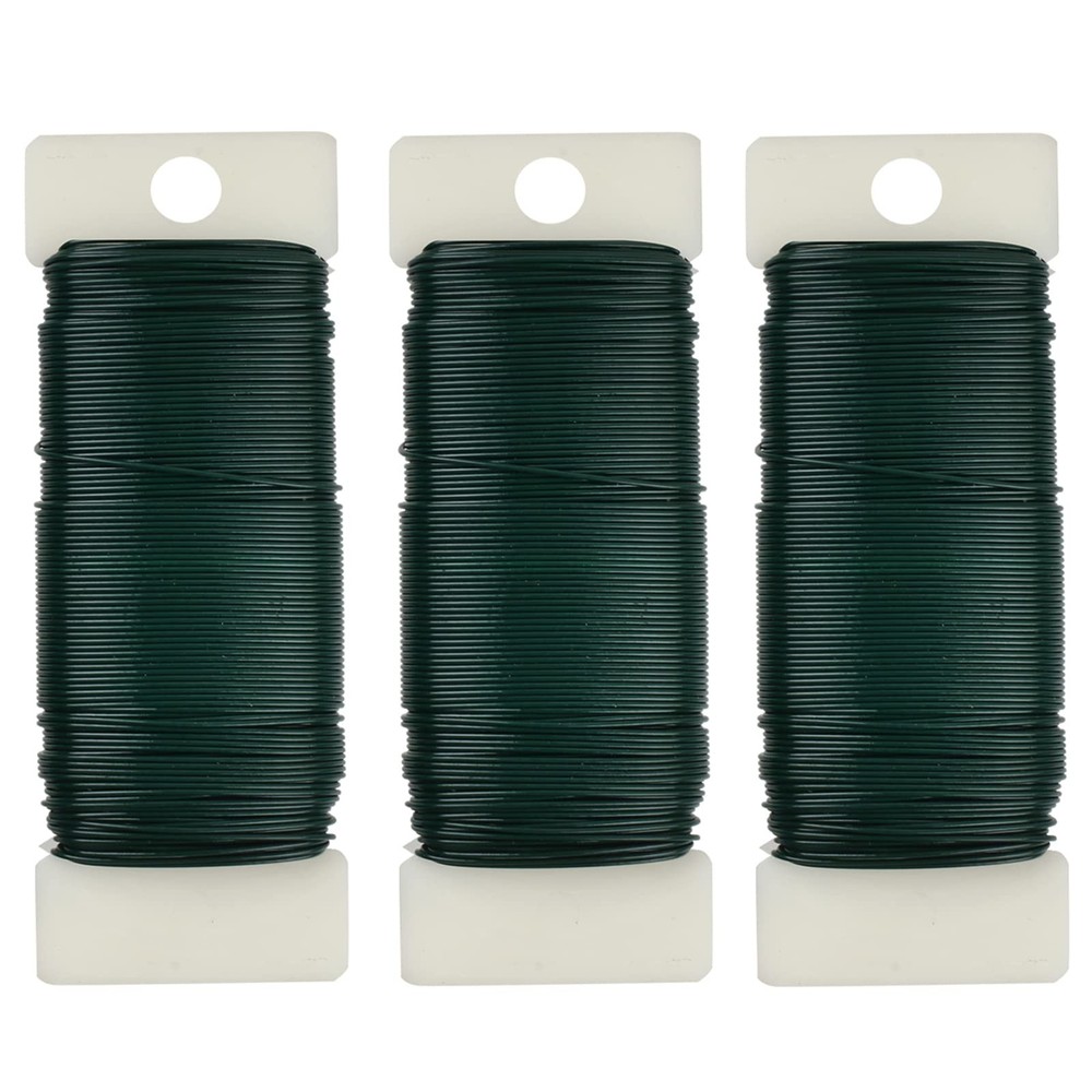 3 Pack Flexible Green Wire – 118 Yards, 22 Gauge, Paddle for