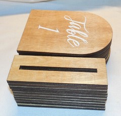 Table Number 1-10 Shower Wedding Party Family Reunions Wooden Natural 4″ by 3″
