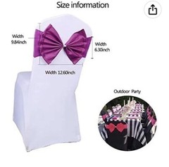 10pc satin Chair Cover Sash Bow Wedding Banquet Party Event Venue decoration NEW