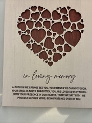 Heart-shaped Sign, wall decor with love quote, wedding gift, remembering