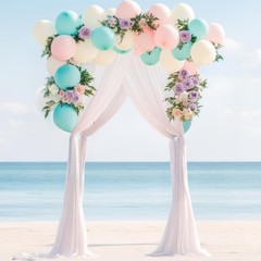 7.5FT Round Balloon Arch Stand Wedding Backdrop Party Decor Climbing Plant Arbor