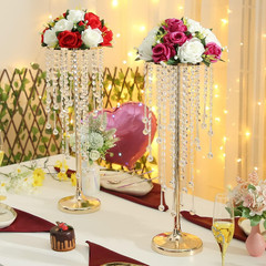 Elegant Gold Crystal Beaded Flower Vases for Weddings & Events Decor