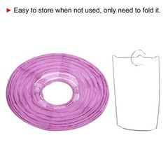 6pcs 6 Inch Folding Hanging Paper Lanterns Small Lampshade Pink