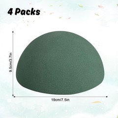 STE 4 PCS Round Floral Fo Blos Half Balls, Wet & Dry Green Flower