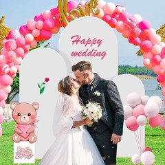 Portable & Stable Wedding Arch Backdrop Set – 4FT, 5FT, 6FT Sizes for All Events