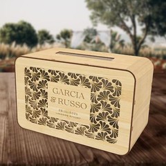 Personalised Wooden Wedding Card Wishing Box – Rectangle