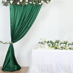 8×10 ft HUNTER GREEN Satin CURTAIN Wedding Photography Backdrop Panel Party