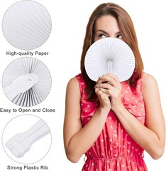 DIY-Friendly Bulk Paper Fans – 100 Round 9-Inch Wedding & Party Essentials