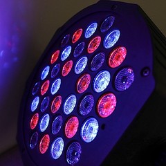 220V RGB LED SPOTLIGHT Sound Activated Strobe Flash Light Party Events Supplies