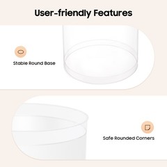 3 Pcs Round Cylinder Pedestal Stand For Wedding Party Display Stand Decor Clear