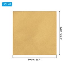2Pcs 35 Inch Square Satin Head Scarf Silk Feeling Hair Scarf, Gold