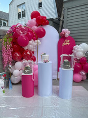 Double Sided White Arch Backdrop Cover for Birthday Party Wedding Baby Shower De