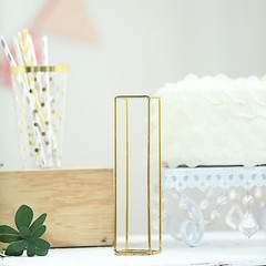 GOLD 8″ tall 3D Metal Wire Letter I Party Wedding Reception Backdrop Supplies