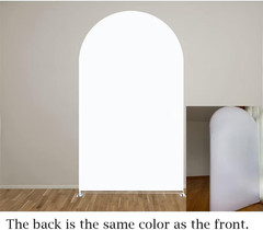 Double Sided White Arch Backdrop Cover for Birthday Party Wedding Baby Shower De