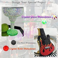 qiipii 18 Colors Crystal Resin Rhinestones 2mm 3mm Rainbow Colorful Flatback …