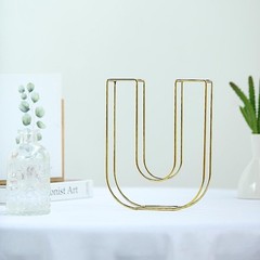 GOLD 8″ tall 3D Metal Wire Letter U Party Wedding Reception Backdrop Supplies