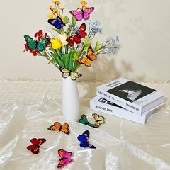 6pcs Artificial Feather Butterfly Decorations Artificial Butterflies for Craf…