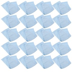 20Pcs Reusable Elastic Chair Sashes Bands Stretchy Chair Ties for Party Sky Blue