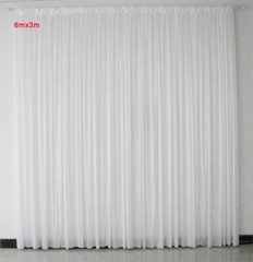 6Mx3M(19.6ft X 9.8ft)White Pleated Decoration Wedding Backdrop Curtain Perfect