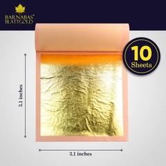 Edible Gold Leaf Sheets 24K Loose 1.5inch Sheet Interleaf of 12