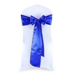 100 Royal Blue Satin Chair Sashes Silky Sateen Chair Bows wedding party décor