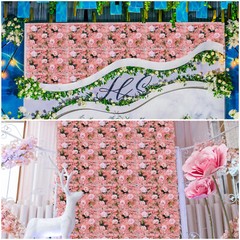 12 Pcs Flower Wall Panels Roses Hydrangeas Wedding Party Venue Backdrop Decor