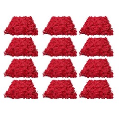 12pcs Red Flower Wall Panel Backdrop For Wedding Party Decor Easy To Use
