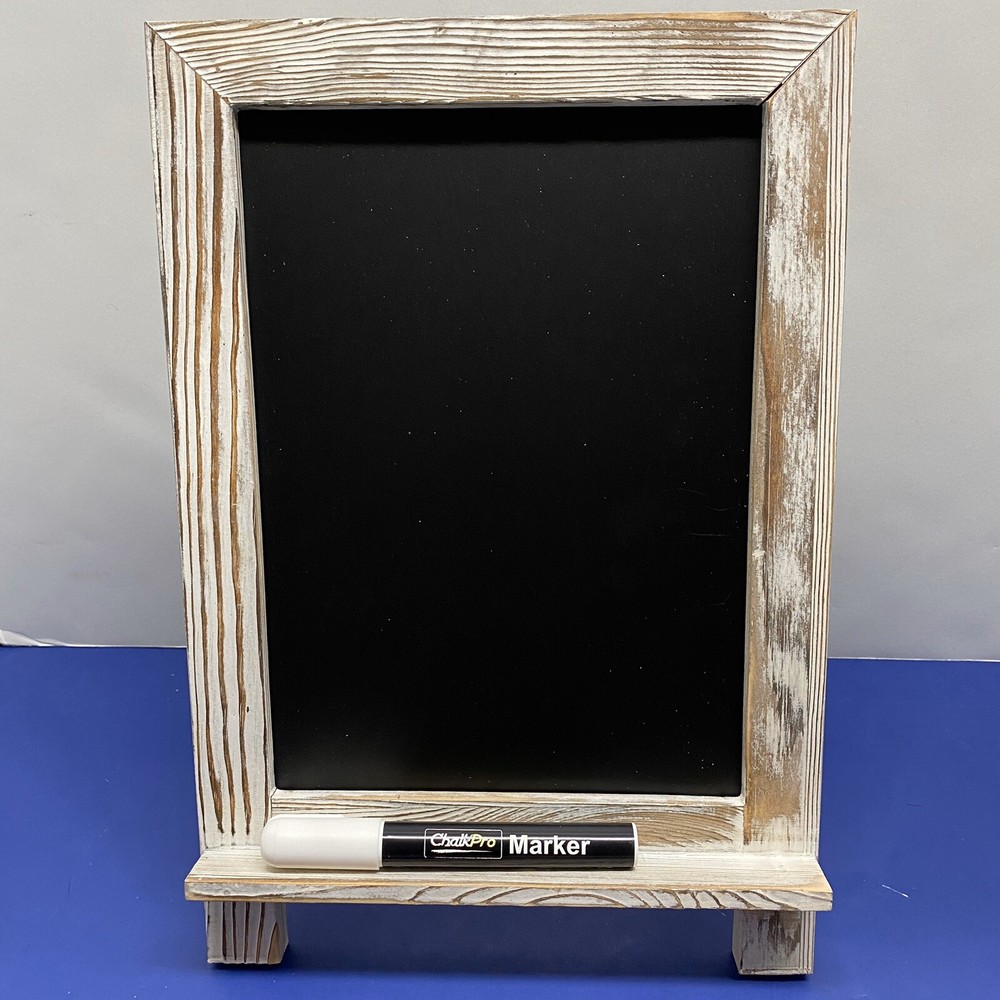 Mini Wood Wedding /Rustic/Chalkboard Style sign Easel W/ 1 Chalk Marker 9.5″X14″