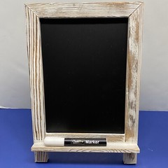 Mini Wood Wedding /Rustic/Chalkboard Style sign Easel W/ 1 Chalk Marker 9.5″X14″