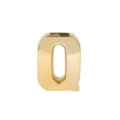 GOLD 6″ Ceramic Q Symbol Flower VASE Table Centerpiece Party Events Decorations