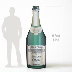 Personalized Life Size Champagne Bottle Sign – Wedding, Shower, Engagements