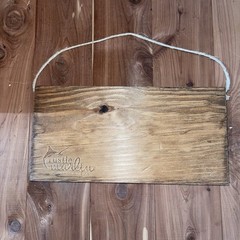 Rustic Marlin Just Married Wedding Sign Decor Wooden Hanging Celebration USA