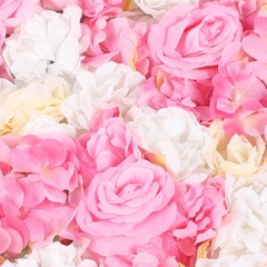12 Pc Silk Rose Wall Panels 24 × 16 in Wedding Backdrop Dark Pink Champagne