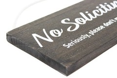 No Soliciting Sign for House Funny – No Soliciting Sign For Door – Seriously,…