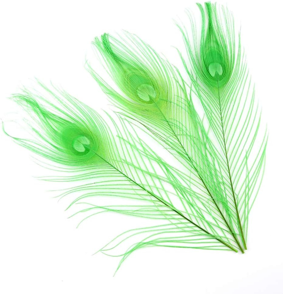 10-12Inch Dyeing Peacock Feathers Bleached Plume Wedding Table Centerpiece Pack