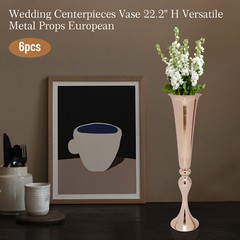 6 Pcs Wedding Centerpieces Vase European Vase Versatile Metal Props 22.2″ Height