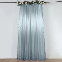 8×10 ft DUSTY BLUE Satin CURTAIN Wedding Photography Backdrop Panel Party
