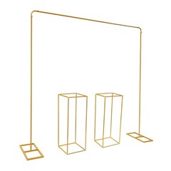 Gold Balloon Stand with Flower Stands Metal Wedding Stand Wedding Backdrop