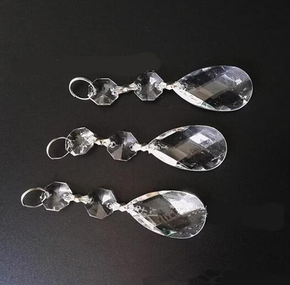 30pcs Clear Acrylic Crystal Beads Diamond Wedding Party Home Garland Chandelier