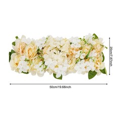 6pcs Artificial Flower Wall Panels Wedding Backdrop 50x20cm (each) Champagne