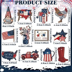 36 Pcs Christmas Ornaments for Tree Patriotic Tree Decoration Rustic Red Whit…
