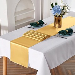 5pcs 10 pcs Satin 12×108″ Table Runner Wedding Party Reception Catering Decor
