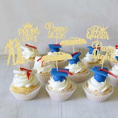 Gyufise 24Pcs Prom Cupcake Topper 2026 Prom Cake Topper for Party 2026 Gradua…