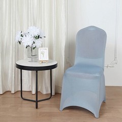 10 Dusty Blue Spandex Fitted Banquet Chair Covers Wedding Reception Decorations