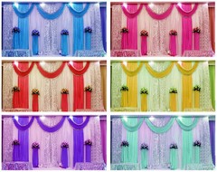 20×10 ft Wedding Party Curtain Stage Backdrop Drapes Swag Silk Fabric